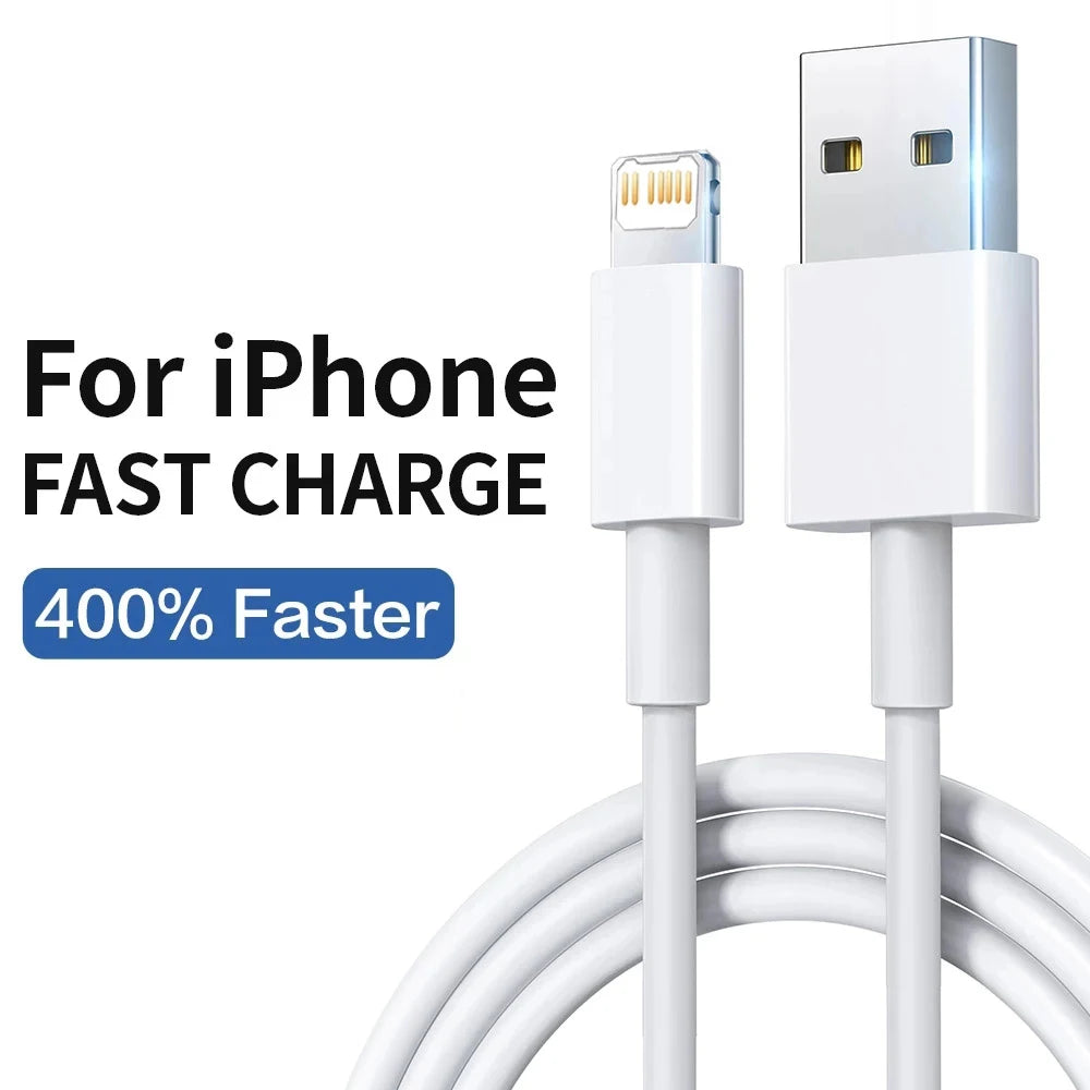USB Cable for Iphone 14 13 12 11 Pro Max Mini 6 7 8 plus XS X XR SE Ipad 20W Phone Data Sync Fast Charging Wire Cord 0.25M 1M 2M