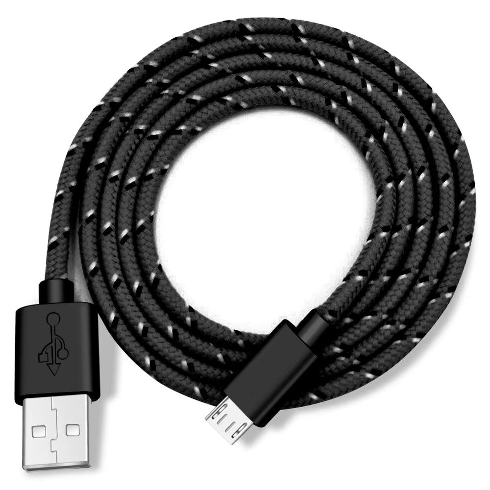 Micro USB Cable 1M/2M/3M Data Sync USB Charger Cable for Samsung Huawei Xiaomi HTC Android Phone Nylon Braided Microusb Cables