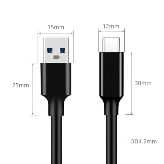 USB3.2 10Gbps Cable Type a to USB C 3.1/3.2 Gen2 Data Transfer Cable for SSD Hard Disk 3A 60W QC 3.0 Fast Charging USB C Adapter